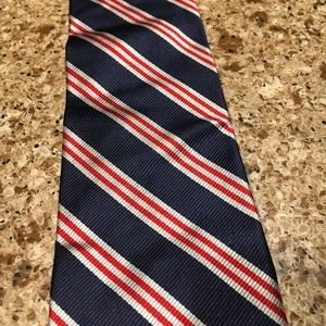 Red White and Blue Striped Tie
